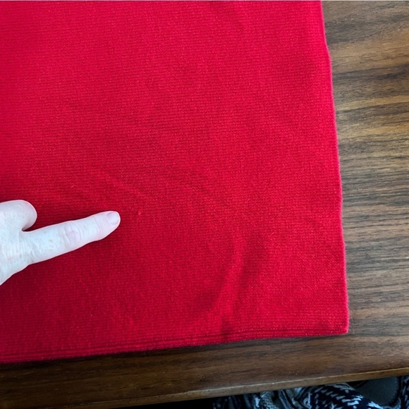 MICHELLE MASON Revolve Red Ribbed Short Sleeve Crossover Sweater Dress Sz small - Picture 13 of 13